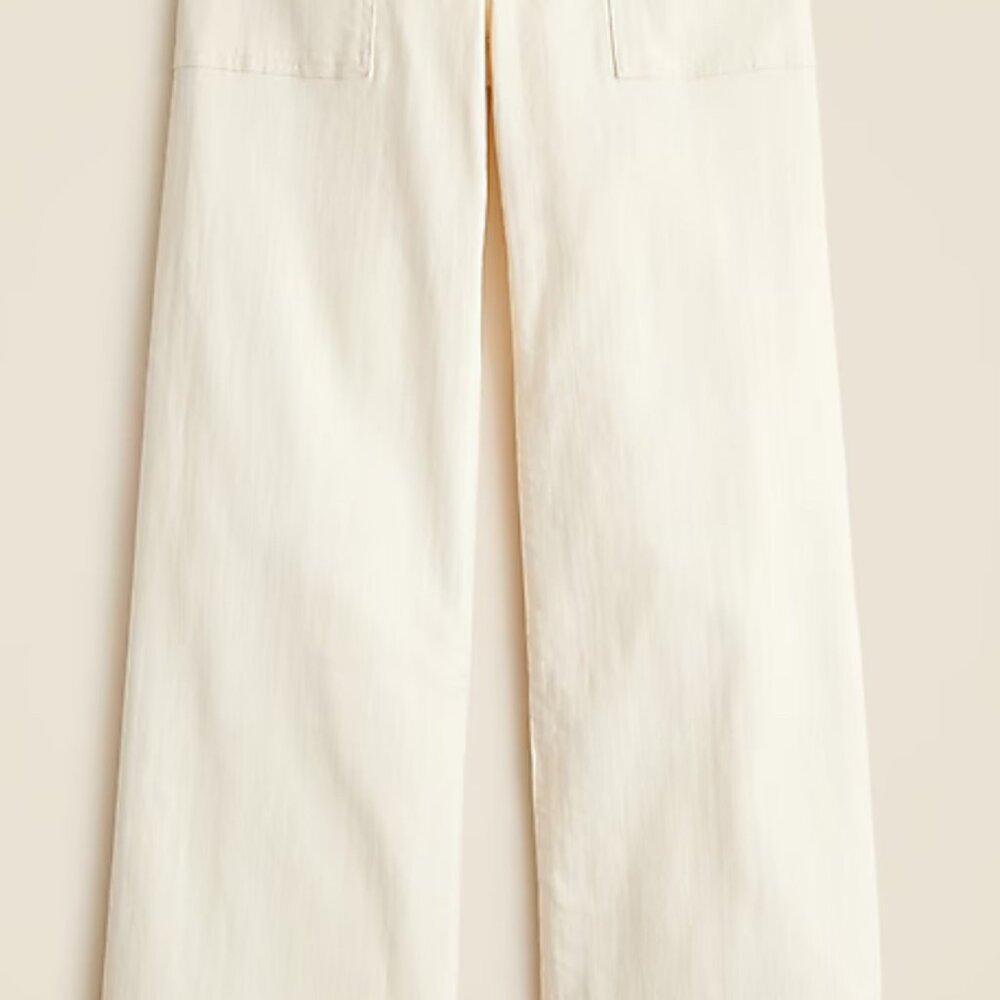 J Crew Wide Leg Camp Pant Wide Leg Ivory Sz 30 NWT #574 - Picture 5 of 12